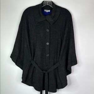 Blooming Marvellous Wool Gray Cape Sweater Size Medium
